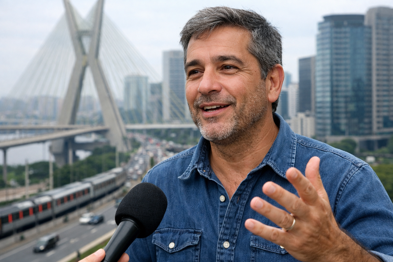 photographic Pessoa dando um depoimento sobre a cidade de so paulo-1